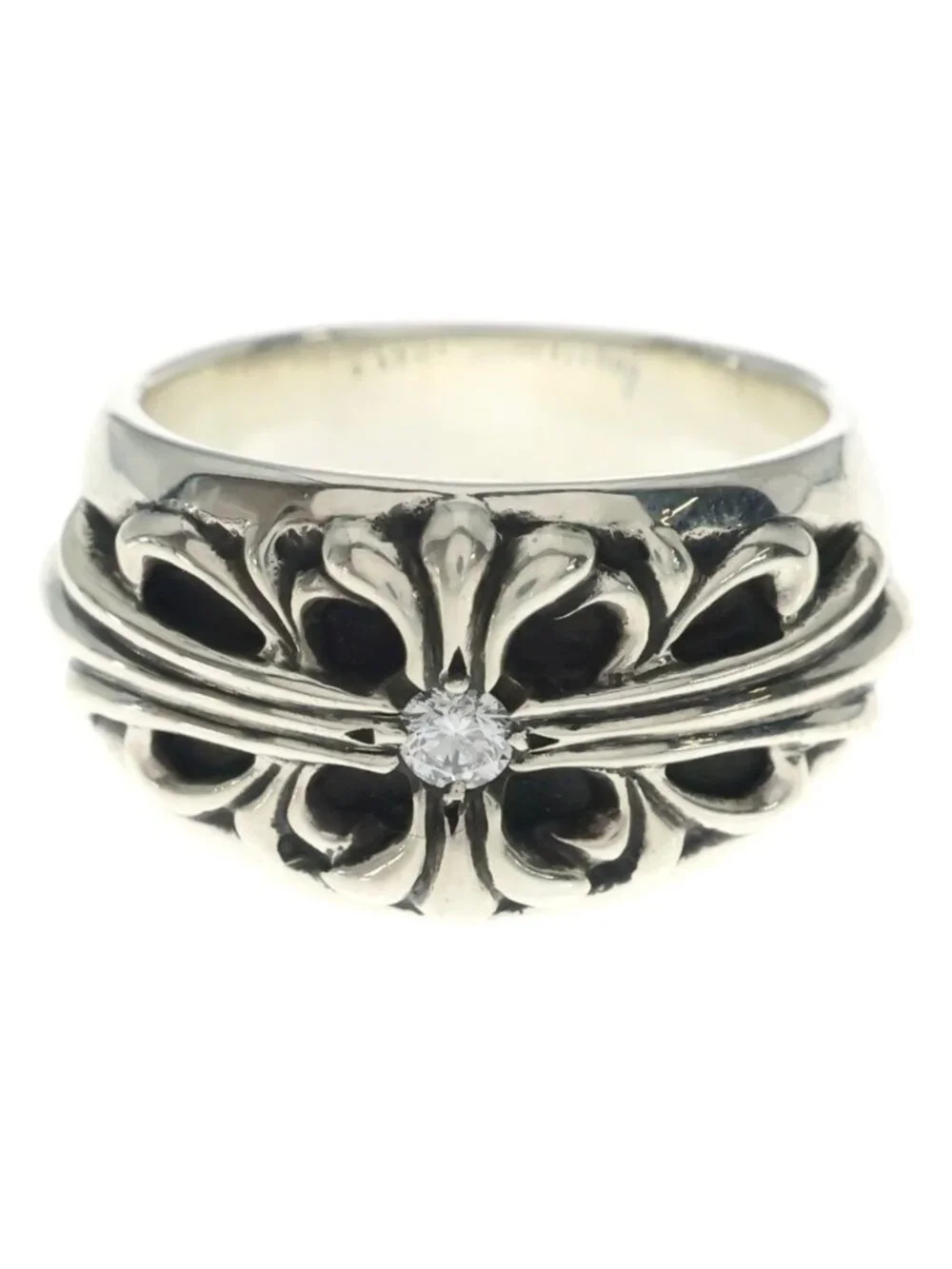 Chrome Hearts Floral Cross Ring Silver